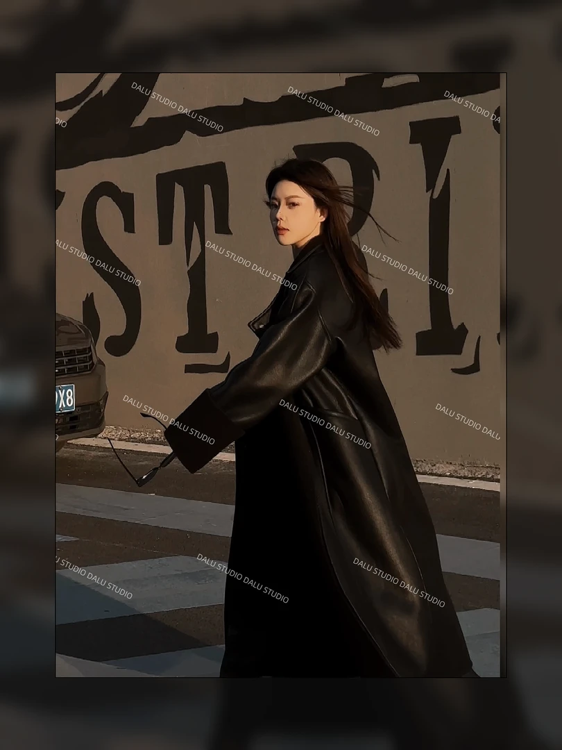 【Luis璐 】黑骑士  冬季新款韩版时尚潮流百搭气质款皮衣3DWDD2690