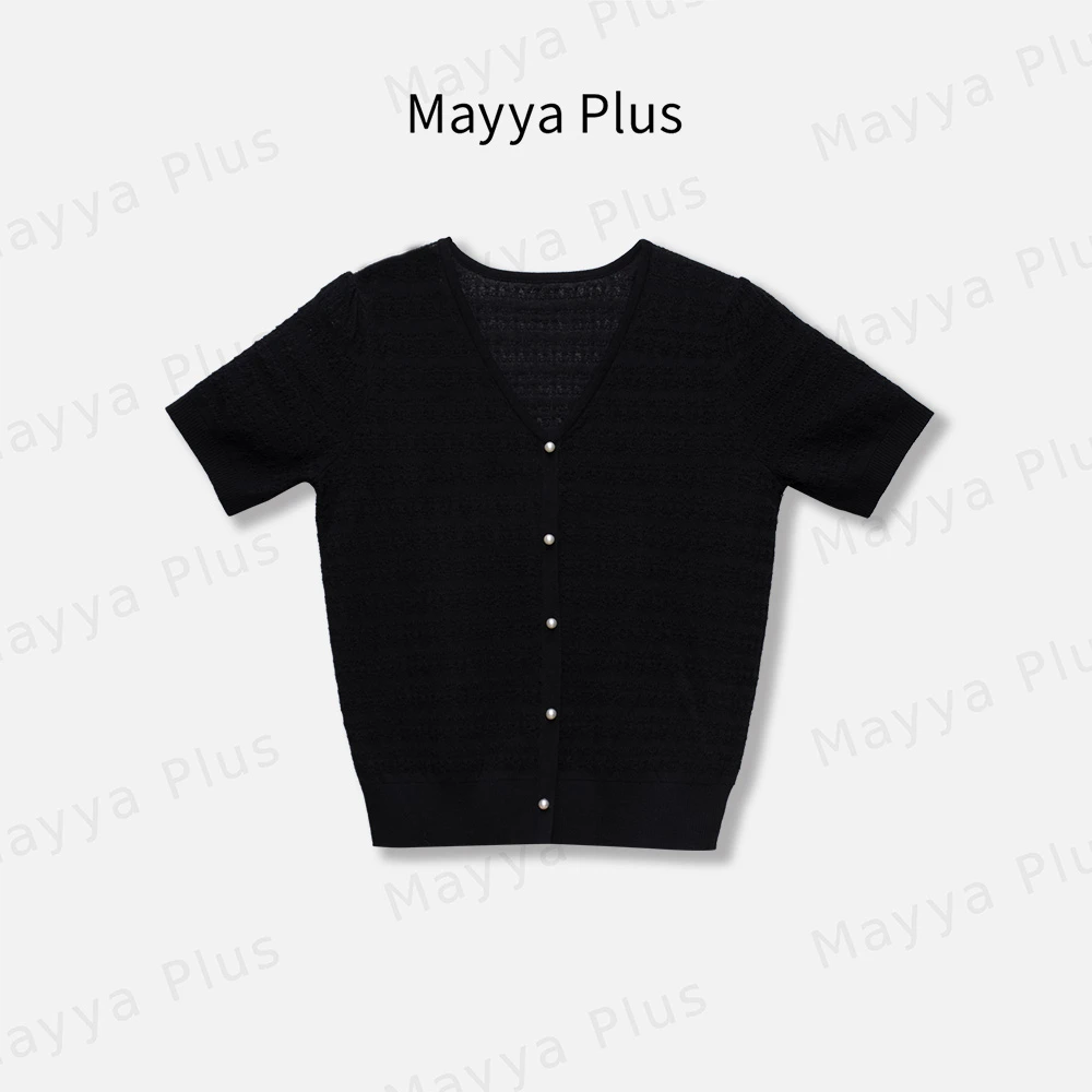 【温莎】时尚新品气质法式V领提花针织上衣82426938