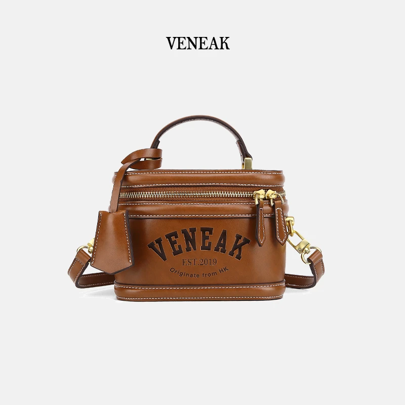 VENEAK新品爆款小巧设计网红设计复古经典时尚盒子斜挎盒子包