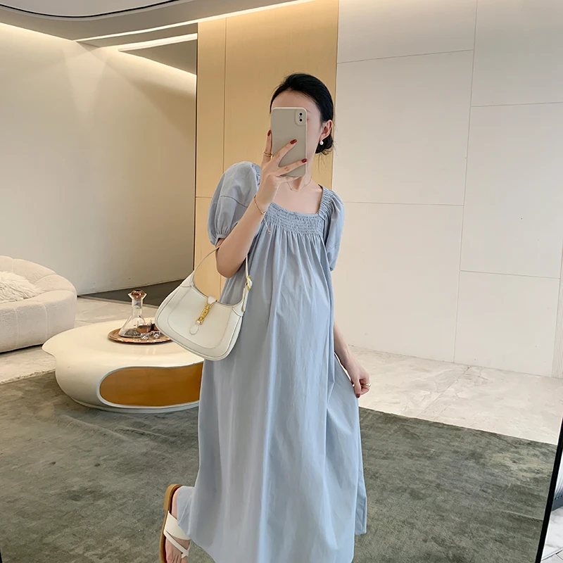 ZMA孕妇装【小飞袖连衣裙】夏季新款宽松薄款大码韩版夏装时尚