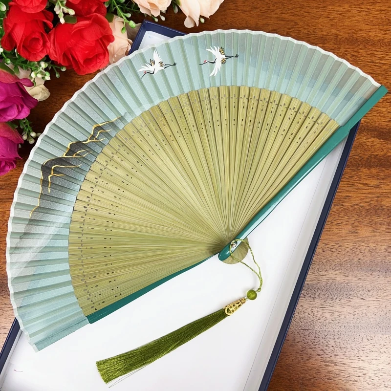 中国风折扇古风跳舞扇复古便携易开合扇风纳凉把玩扇子