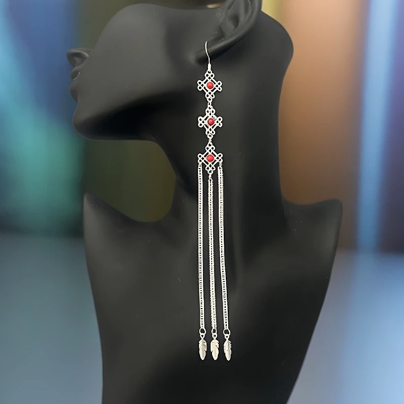 铜合金耳饰 耳环古装饰品首饰民族风素款中式配饰纯手工古典国风