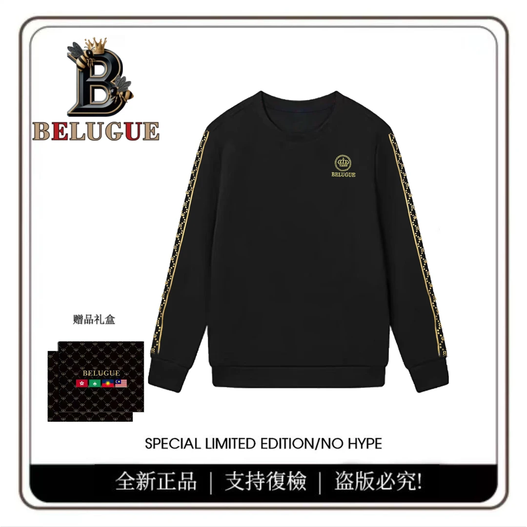 BELUGUE2024男士时尚潮流百搭皇冠刺绣款卫衣