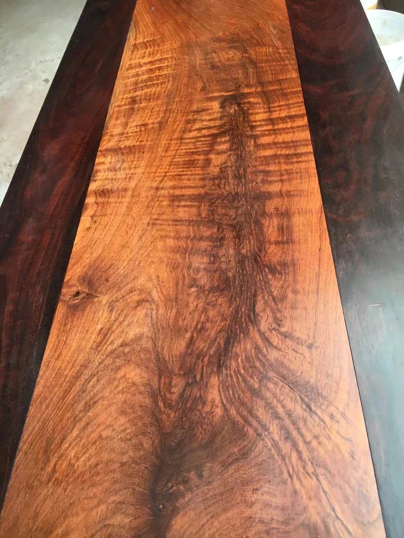 明式古典家具紫檀框花梨板平头案