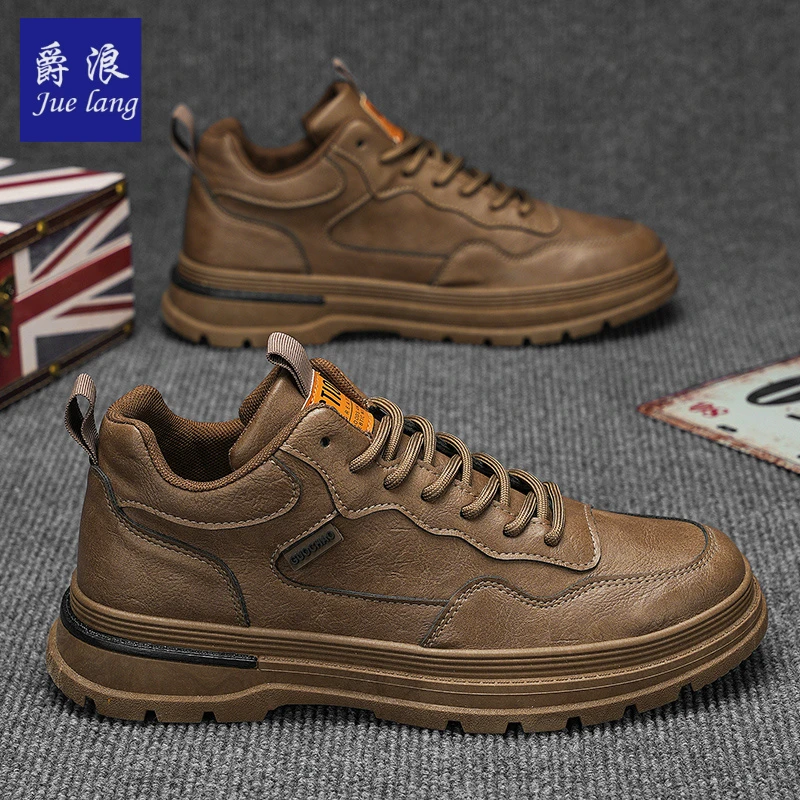 爵浪马丁靴男款秋季英伦风百搭短靴男士运动板鞋休闲中帮工装鞋