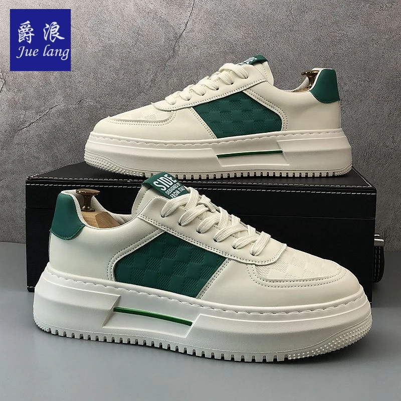爵浪男鞋小白鞋新款青少年运动休闲鞋子男士增高板鞋厚底防滑潮鞋