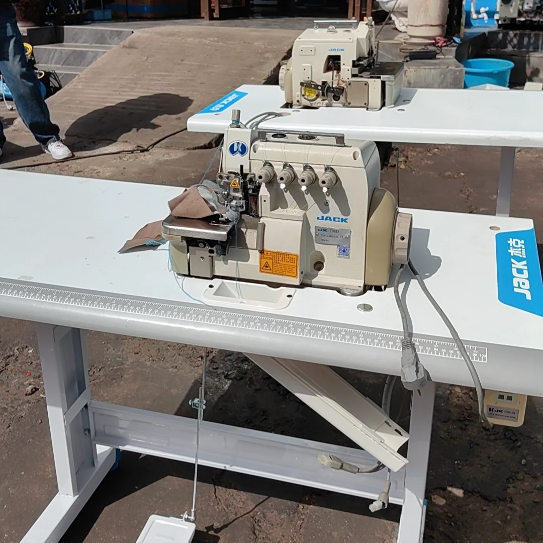 杰克直驱家用工业四线锁边机拷边机包边包缝机