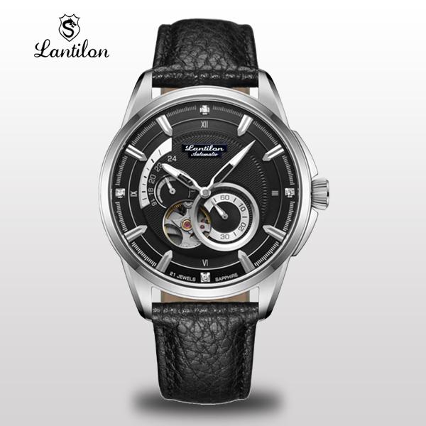 LANTILON/朗帝龙【黑武士】高端潮流全自动机械男士皮带腕表手表