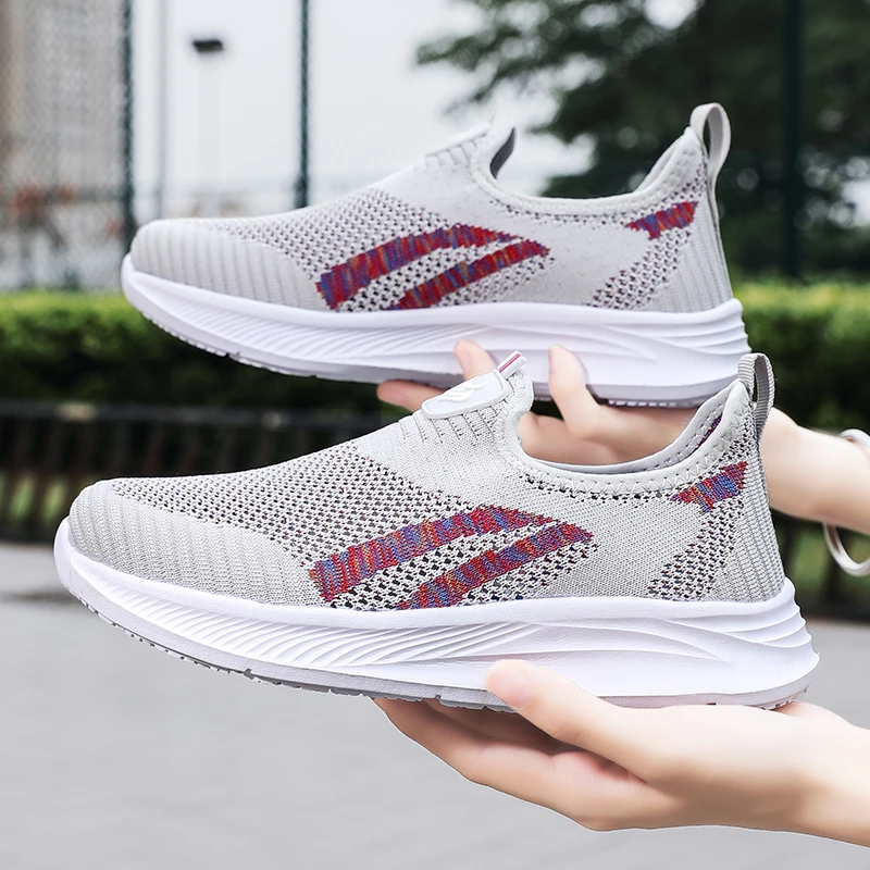 老人鞋春夏新款安全中老年爸爸健步鞋防滑软底妈妈鞋男透气运动鞋