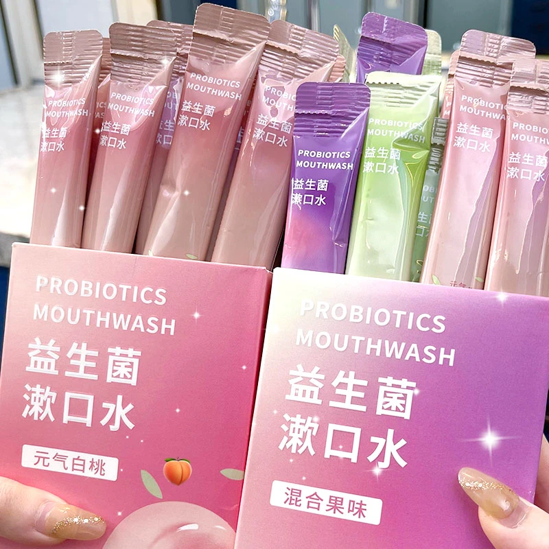 元气白桃沁爽青柠葡萄便携漱口水15ml 温和0酒精清新口气清洁口腔