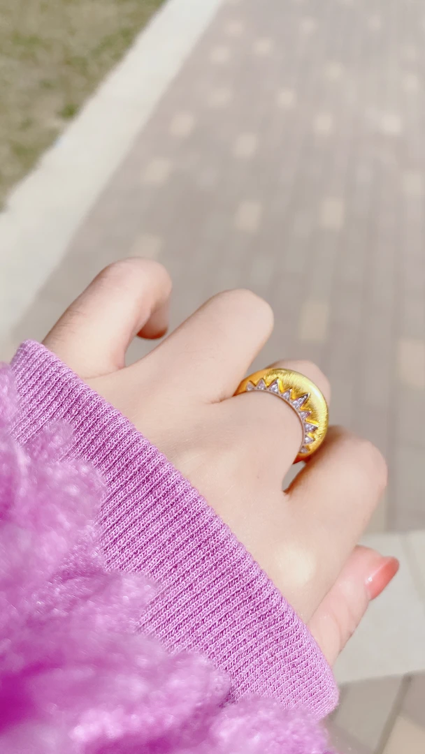 925银戒指 小众腔调感戒指·拉丝花边穹顶戒指·925银戒指