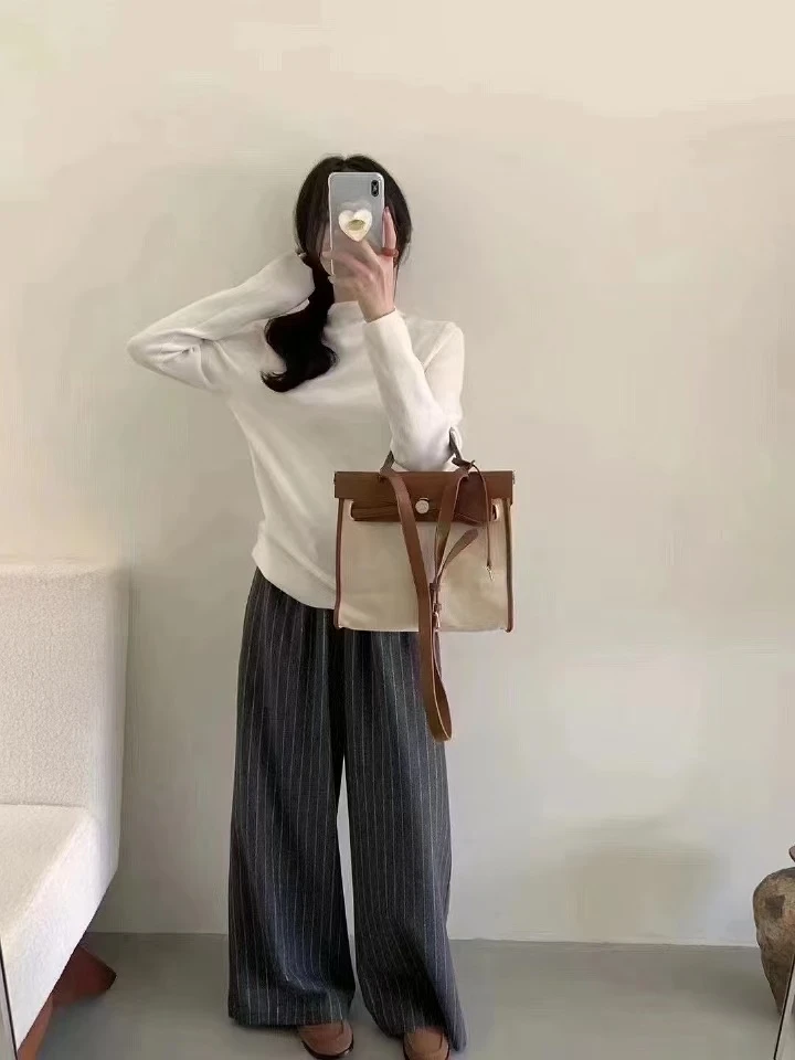 【小树】韩系啤酒领简约百搭显瘦安迪绒秋冬长袖打底