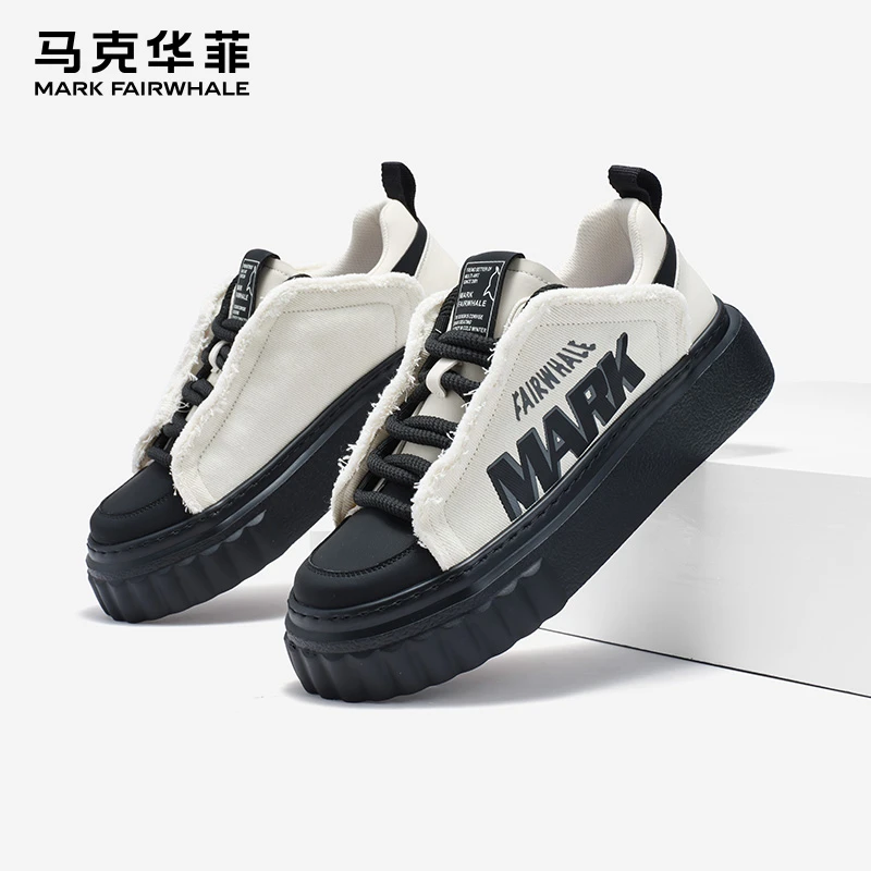 马克华菲男鞋夏季新款厚底增高运动休闲鞋时尚潮流高级感板鞋男款