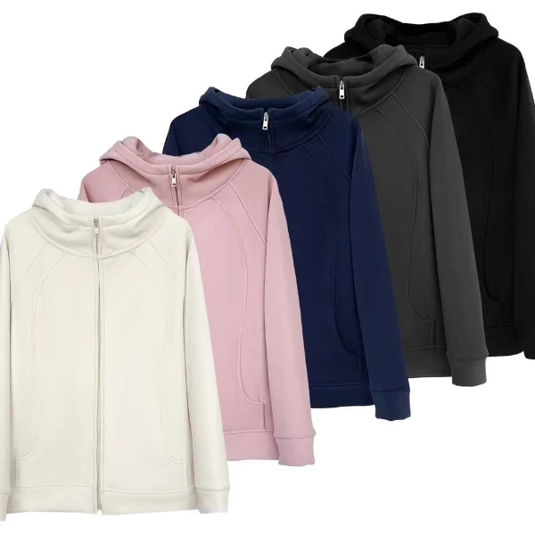 9986防风复奥粒绒 连帽外套 气质弹力 显瘦 百搭开衫外套