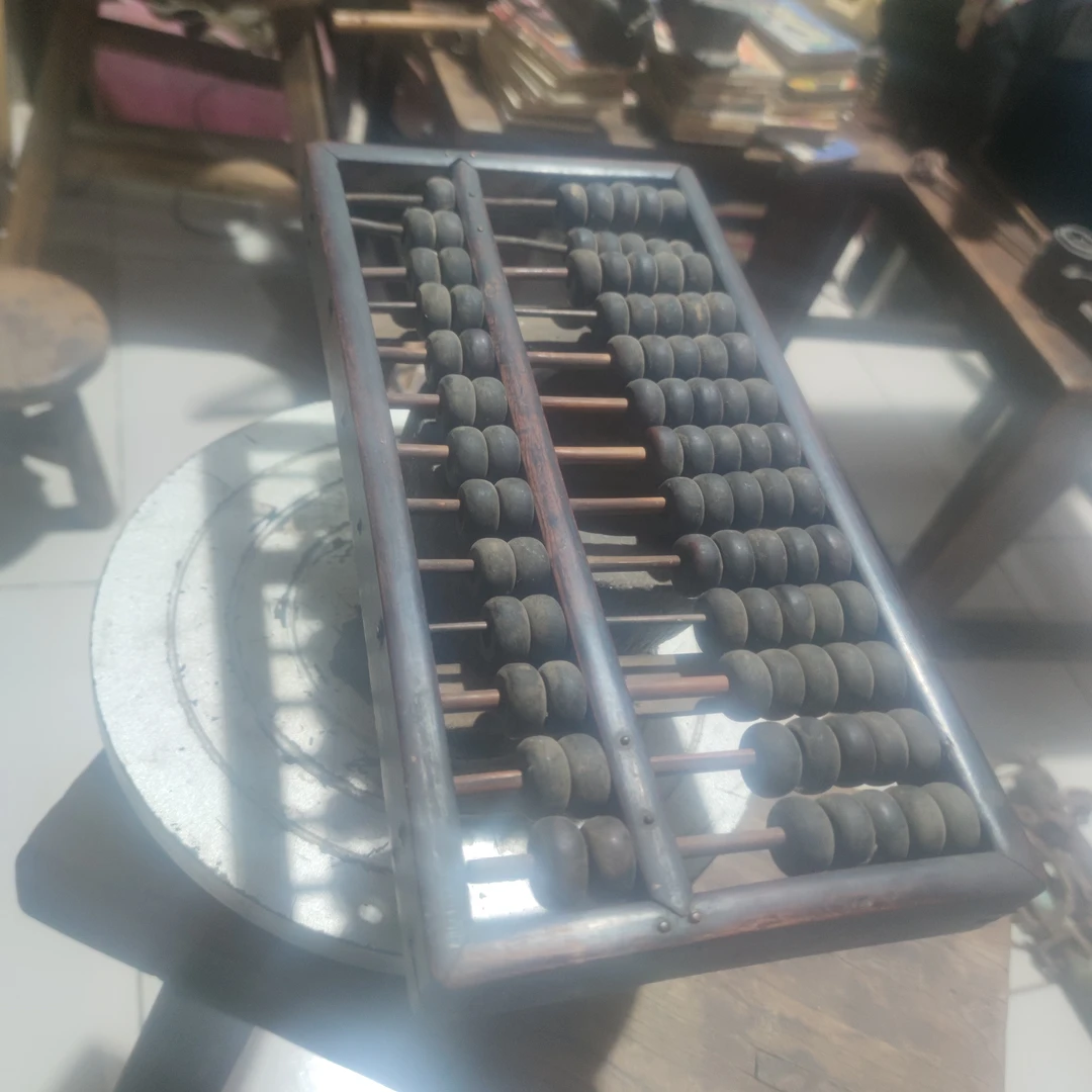 老红木算盘传统古典大红酸枝复古怀旧小学生练习算盘
