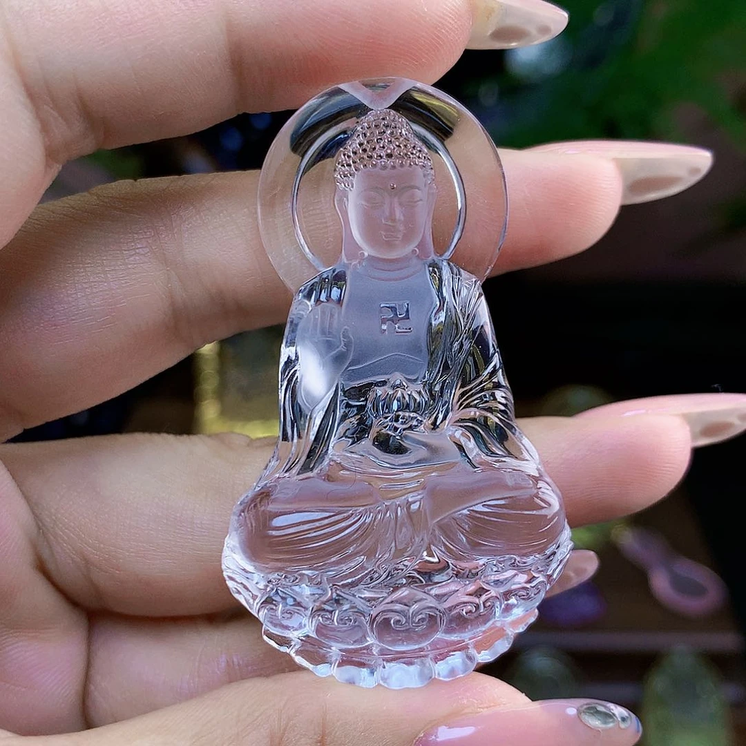 水晶颈饰未镶嵌墨**璃，