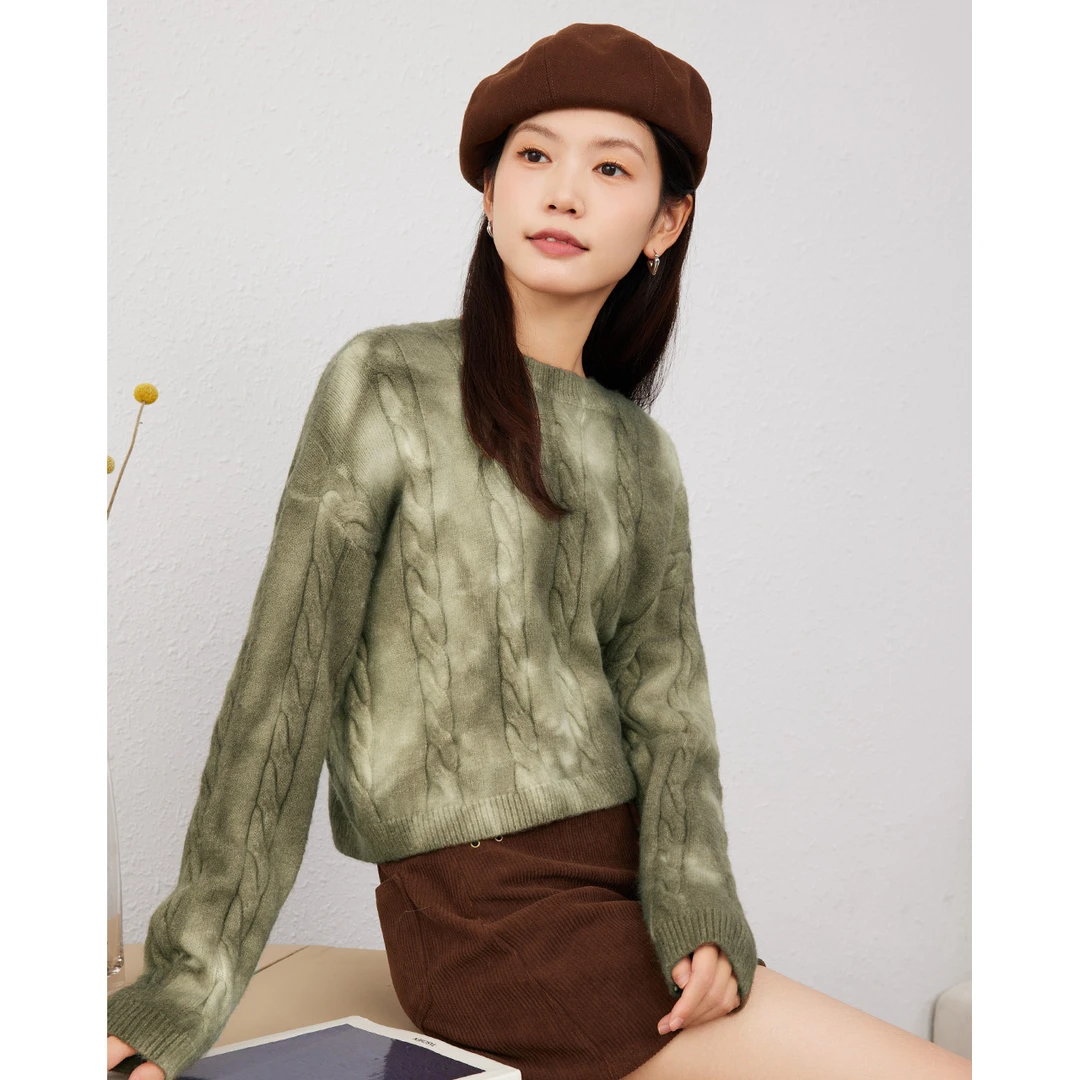 IEF/爱依服热力感2023秋冬新款美式个性设计辣妹复古毛织上衣高领