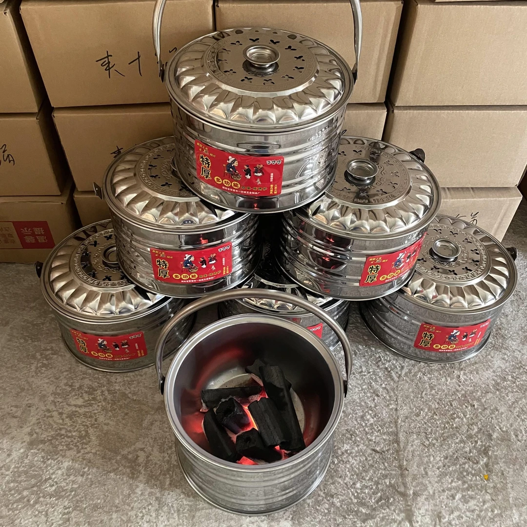高端加厚木炭烤火炉取暖炉手提烤火盆家用移动木炭火炉碳盆烧烤炉