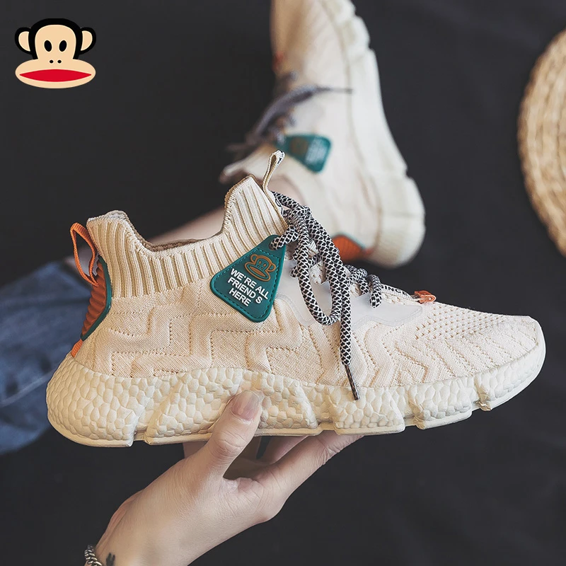 大嘴猴男女运动鞋春夏2025年新款透气休闲运动软底软面跑步老爹鞋