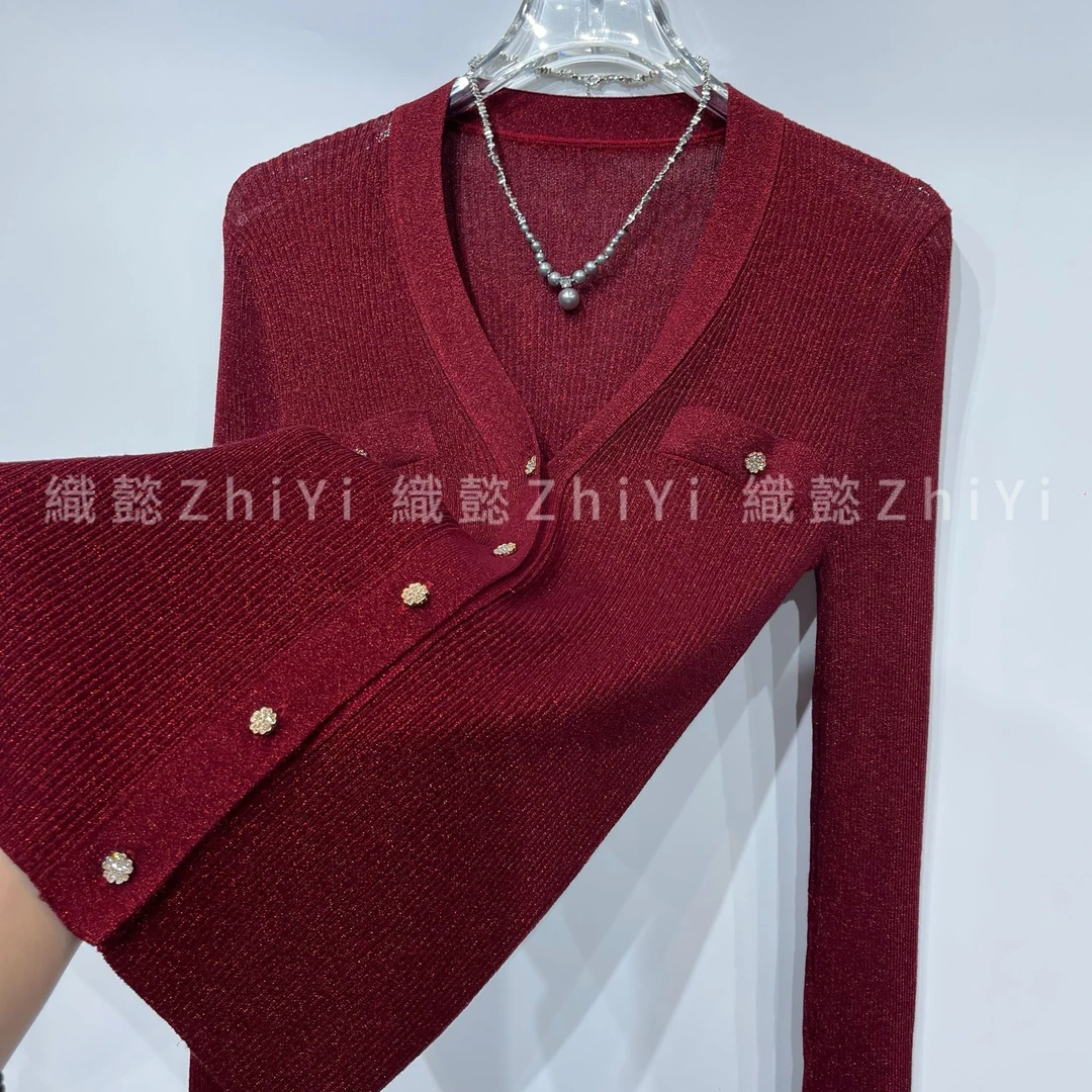 JKO&COCO【朱雀】意大利水晶纱夏季薄款时尚百搭 针织衫 上衣开衫