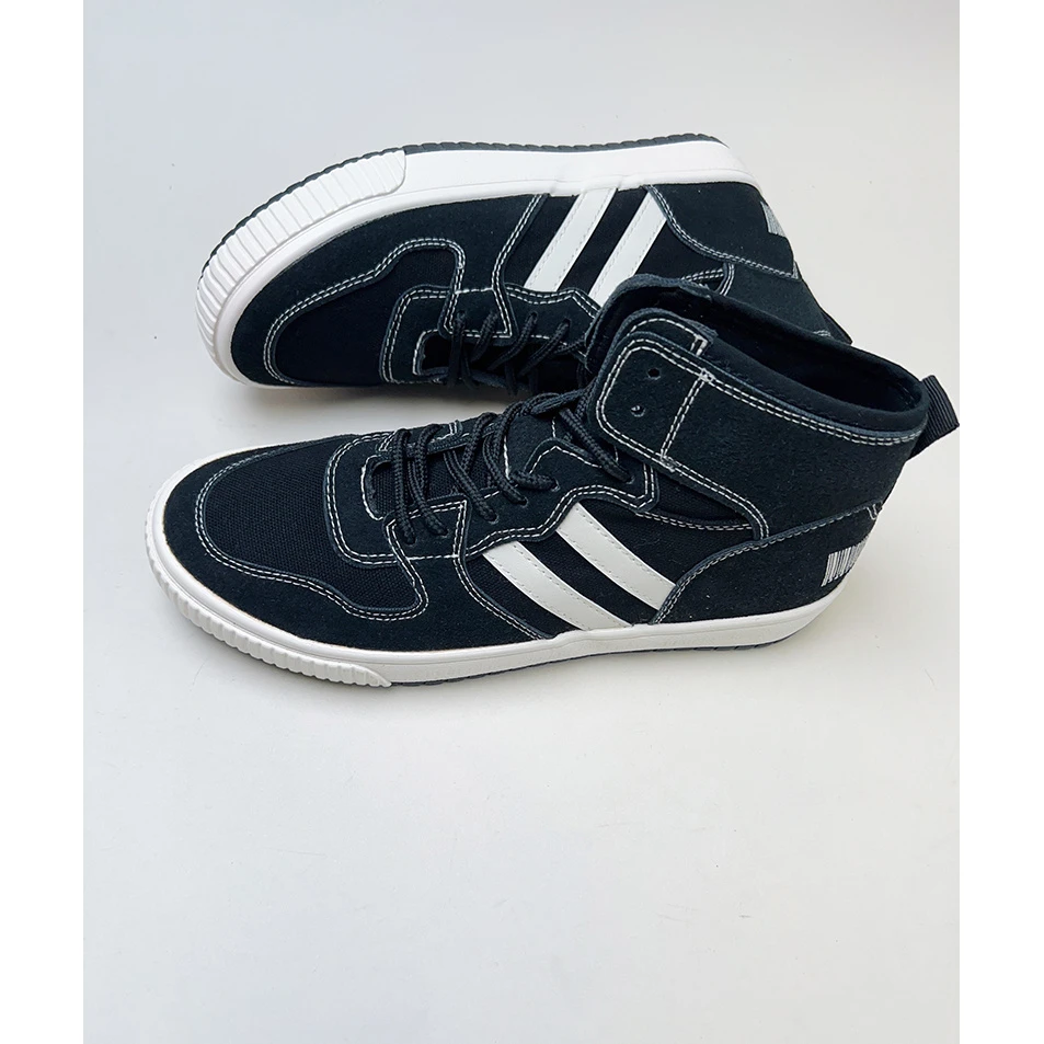 高帮鞋女2024夏季新款透气帆布板鞋工装女板鞋