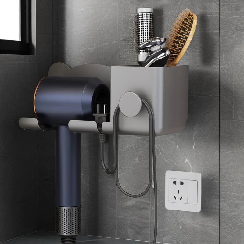 卫生间吹风机置物架免打孔电风吹支架浴室放置架吹风筒收纳挂架子