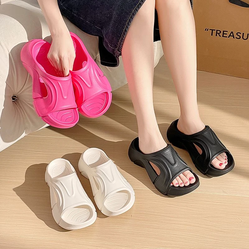 2025厚底女款夏新外EVA增高防滑新品时尚居家学生版软底感凉拖鞋
