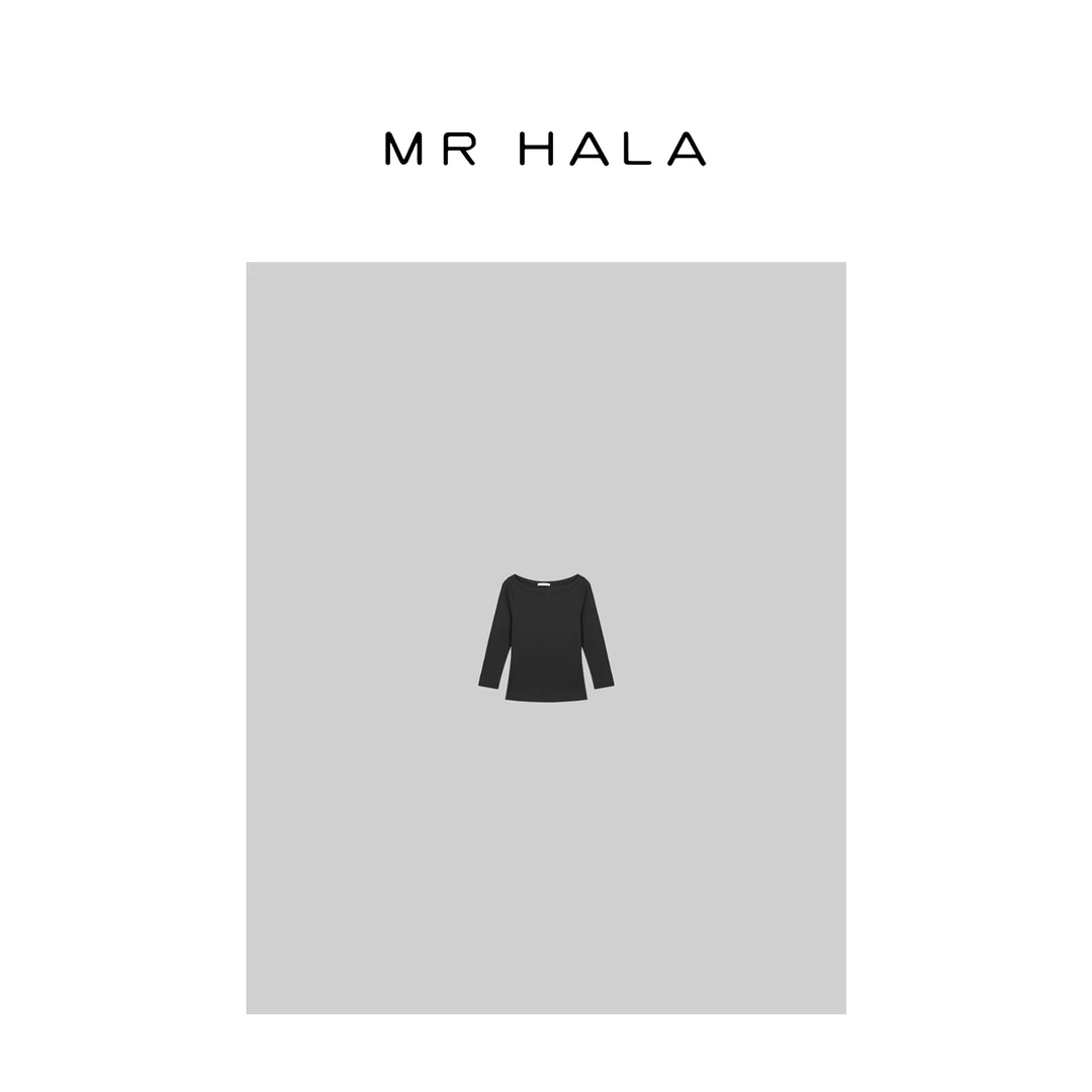 MRHALA 经典芭蕾领中长袖上衣女 LT61723
