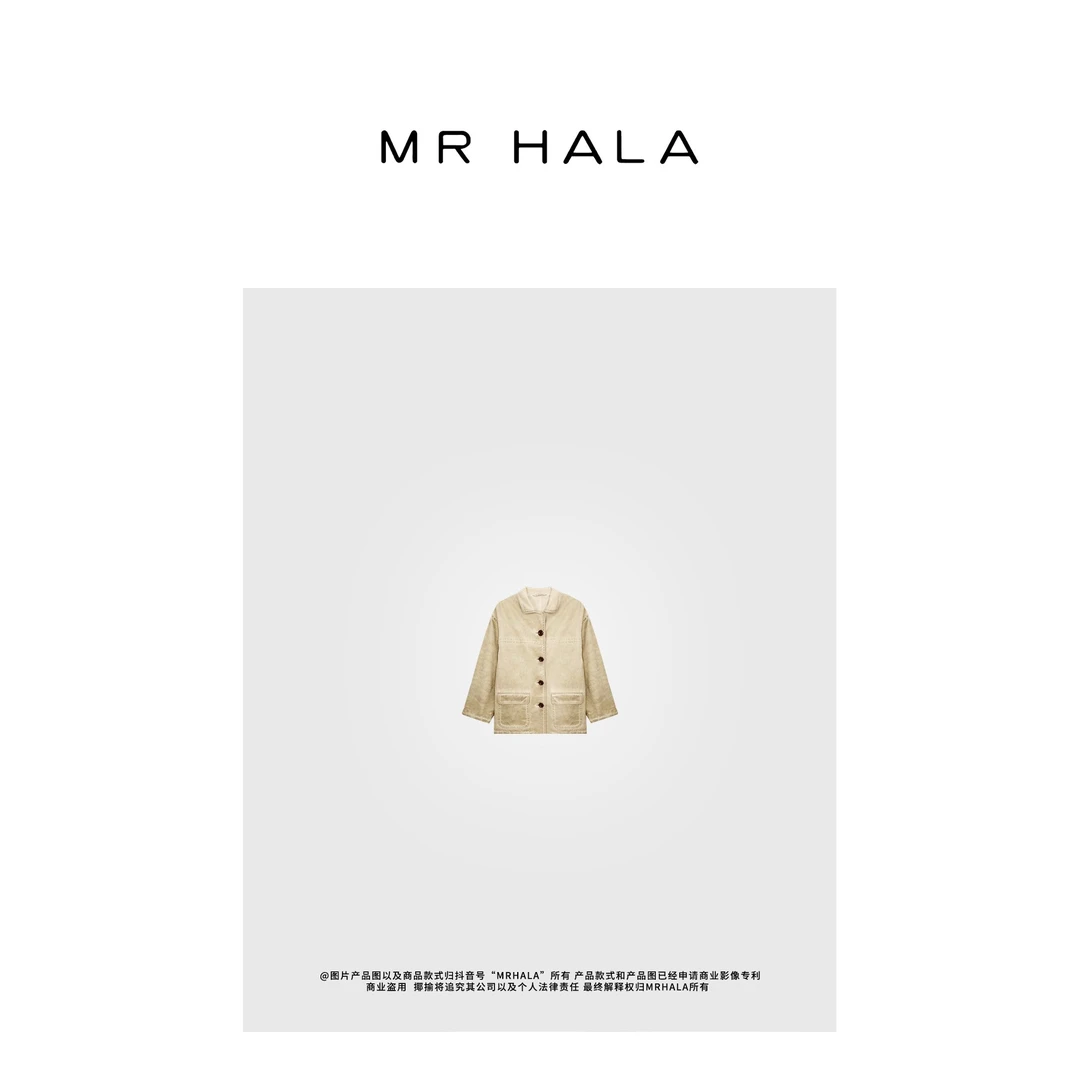 MRHALA/女装推荐 工艺做旧款时尚款外套 QW3012