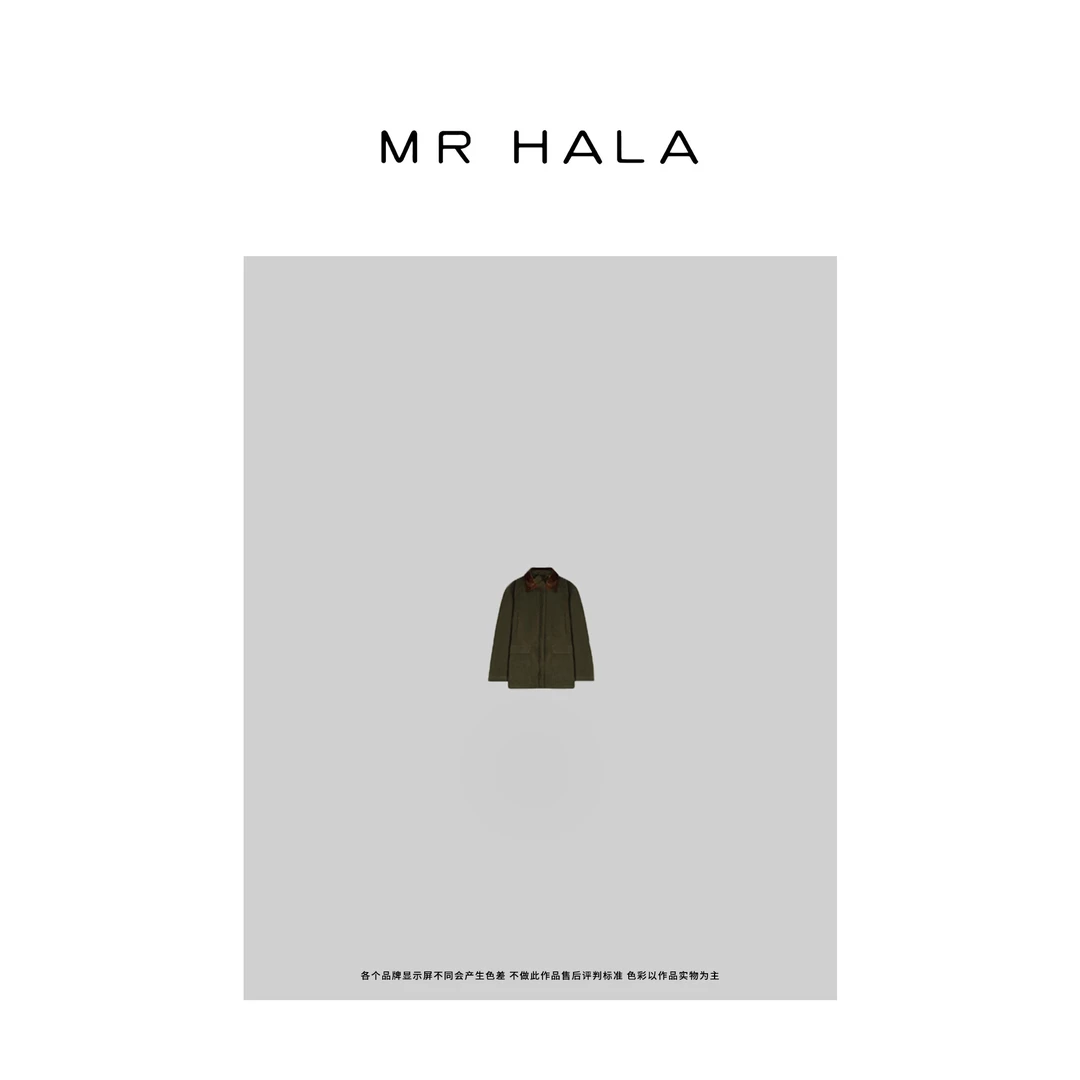 MRHALA/ 女装推荐 北欧博主拼接小众款夹棉外套 YW2922
