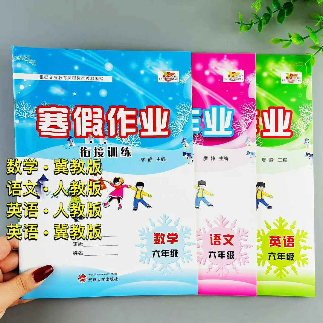 冀教版数学六年级寒假作业计算题填空题应用题综合训练寒假练习册