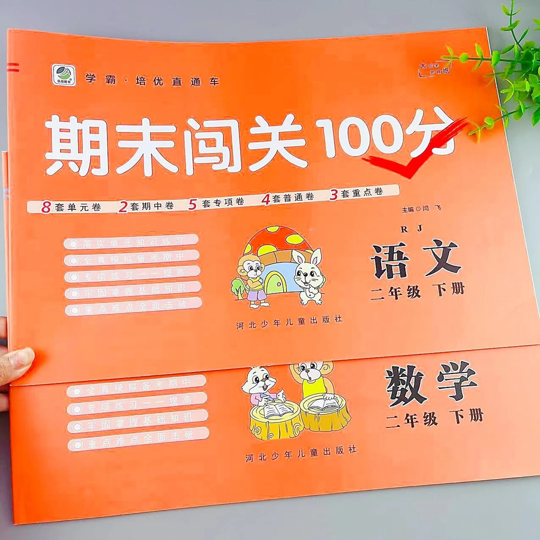 期末闯关100分二年级人教版语文冀教北师大苏教版数学同步冲刺卷