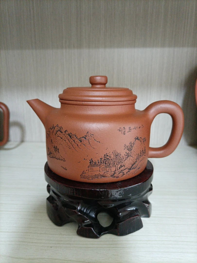 宜兴原矿底槽清紫砂壶容量300