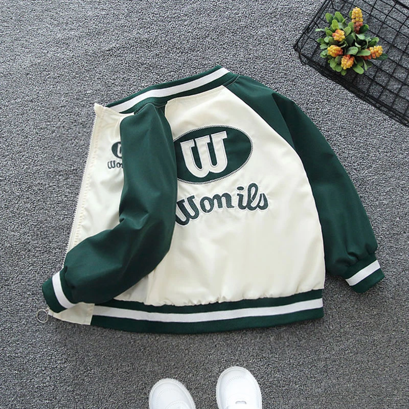 男童棒球服春秋2025新款秋装洋气中大童外套儿童宽松上衣女孩风衣