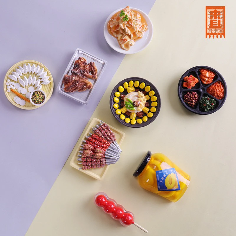 【来且】立体真冰箱贴东北美食文创树脂磁吸装饰