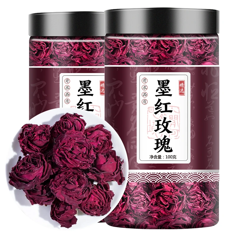 玫瑰花100g叶菜正宗玫瑰花精选好货云南墨红玫瑰花冠干花泡水好货