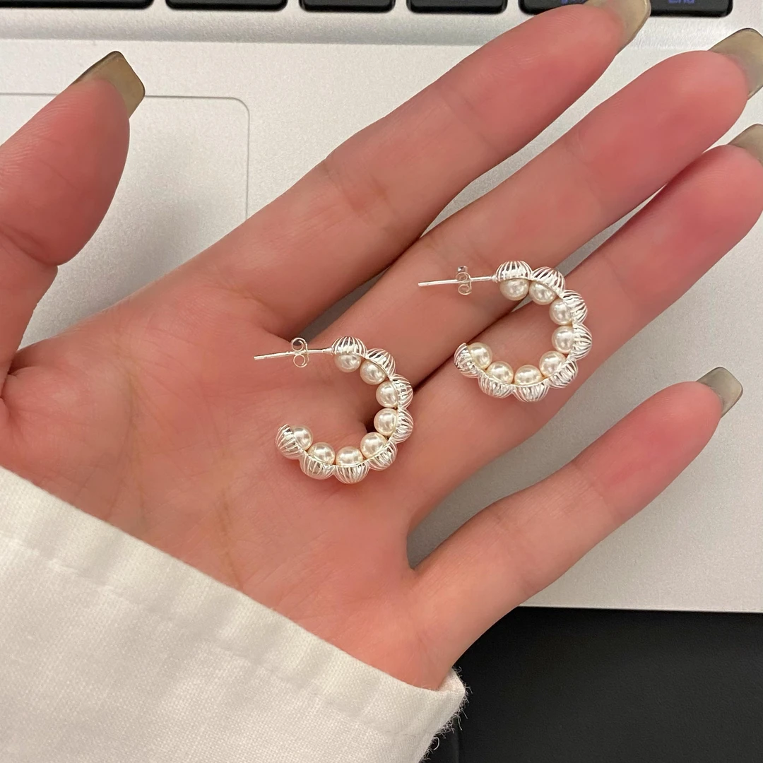 925银耳饰 珠珠款气质轻奢百搭小众ins简约耳钉