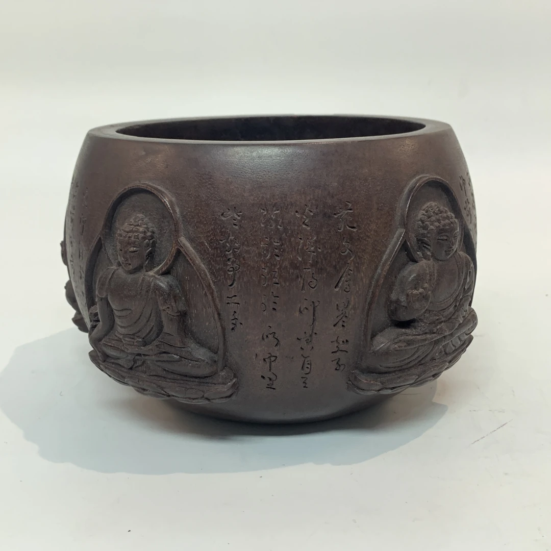 (AB6)D0920004清晚期-民国模印佛造像香炉