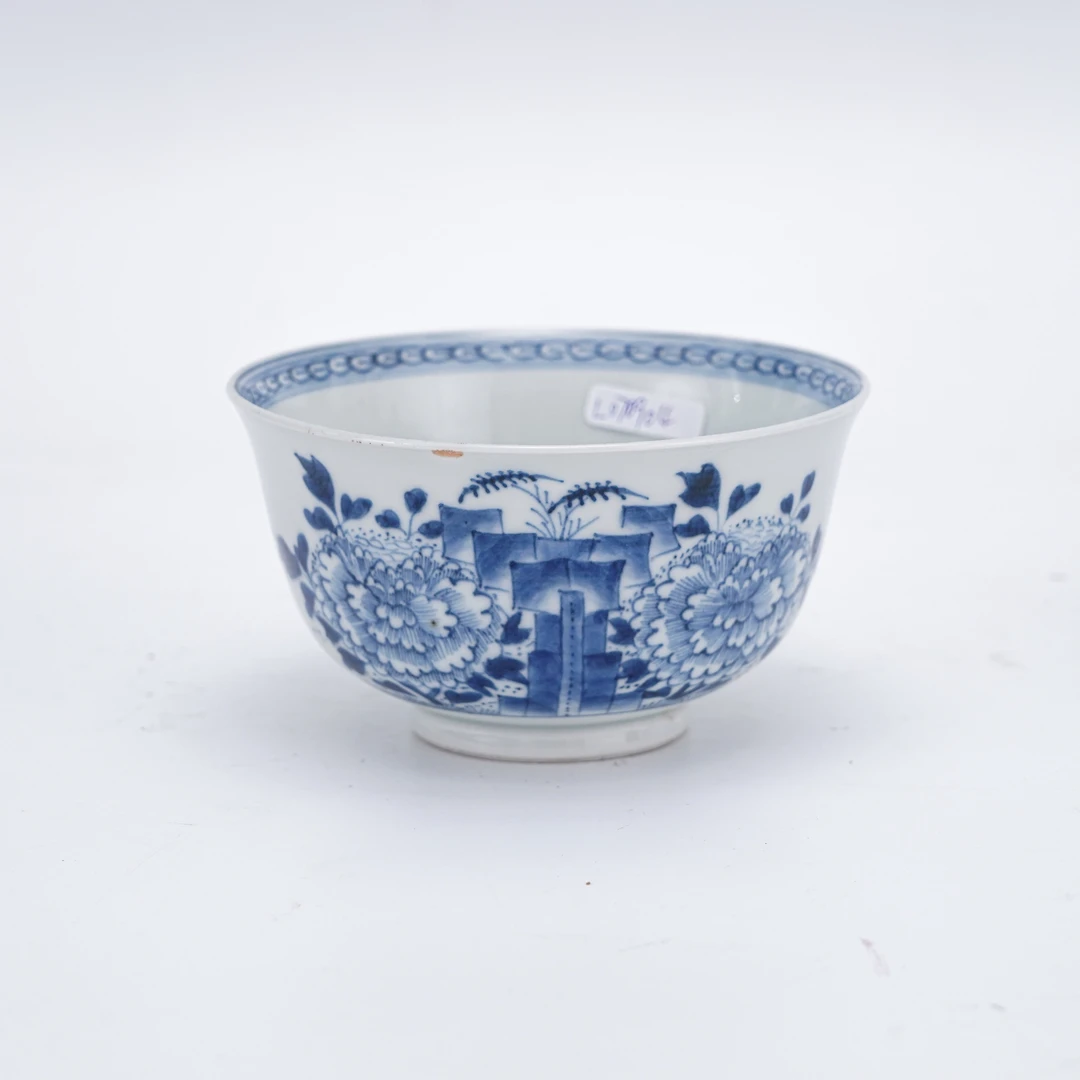 (AD6)LA070904清晚期青花卉纹茶圆   古陶瓷/收藏