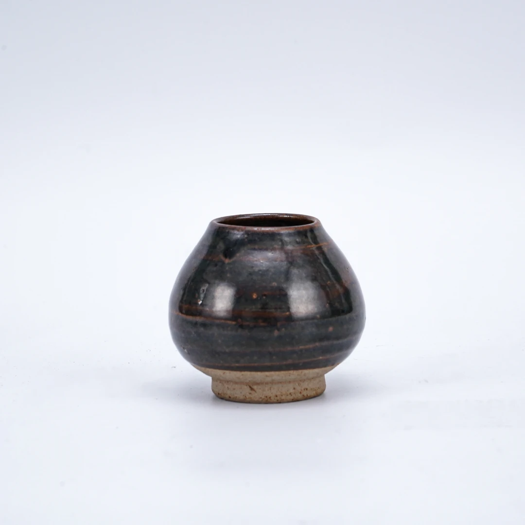 (AC7)Q0219290明酱釉鸡心小罐  古陶瓷/收藏