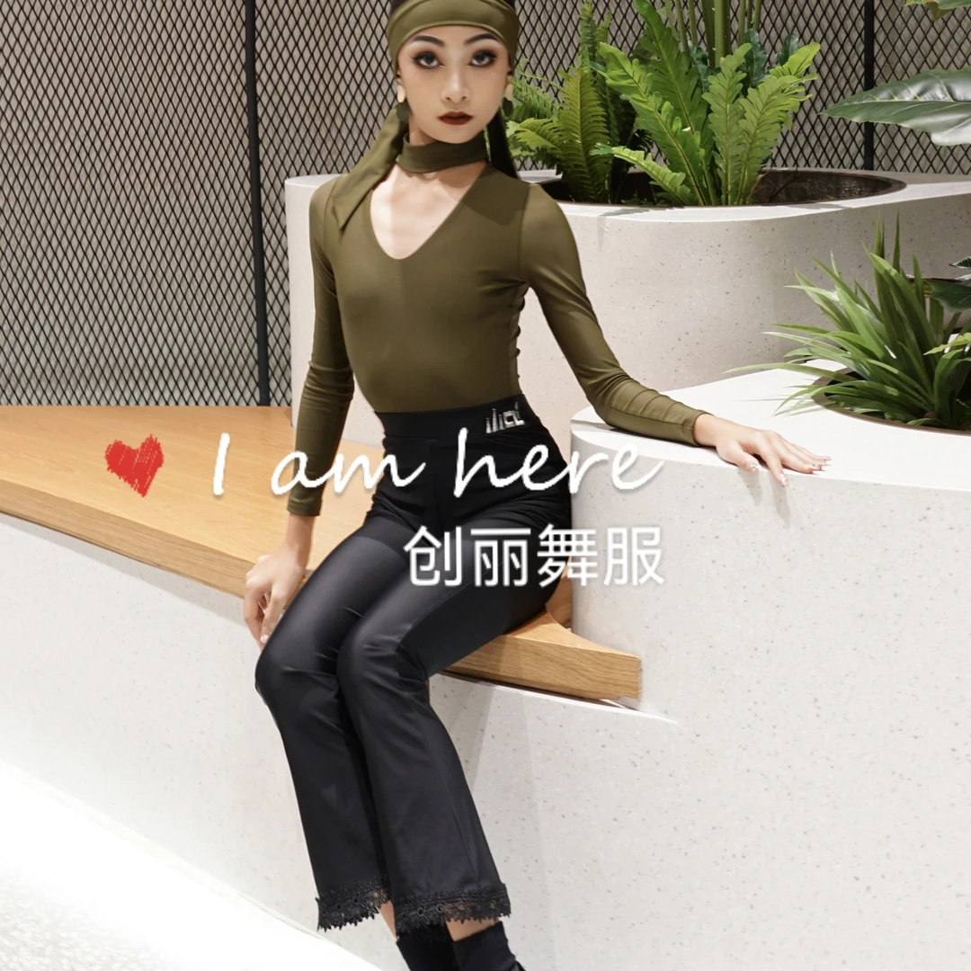 创丽舞服雅馨同款秋冬拉丁裤子套装