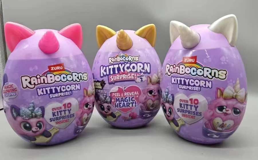 ZURU喵星人独角兽魔法蛋喵喵大作战二代盲盒女孩毛绒公仔玩具