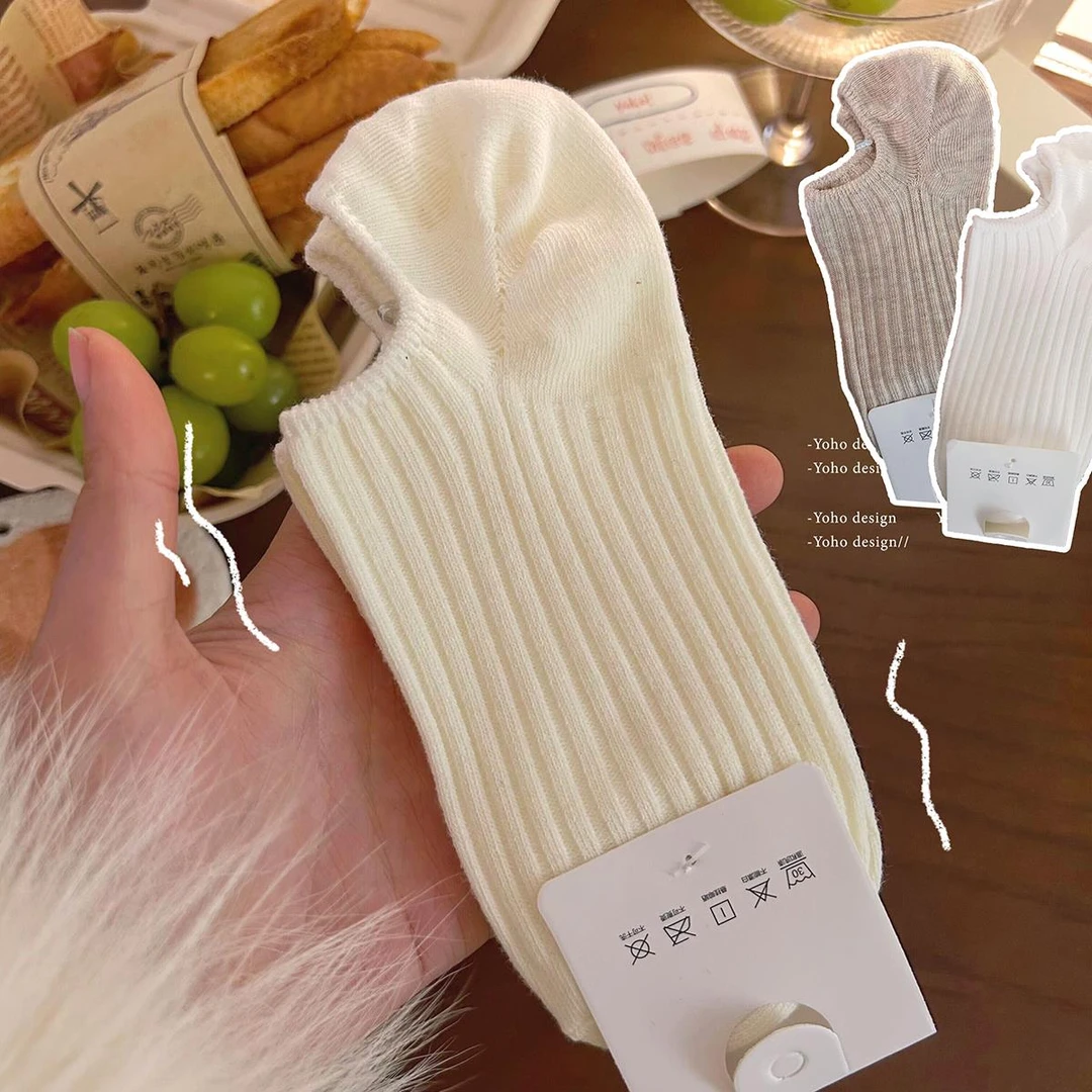 "基础款更舒适"【裸袜感】袜子女船袜纯色夏季低帮隐形浅口短袜