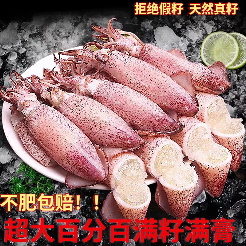 新鲜全籽天然籽乌带籽海兔子满籽半熟笔管鱼乌鱼墨鱼鱿鱼海捕水产