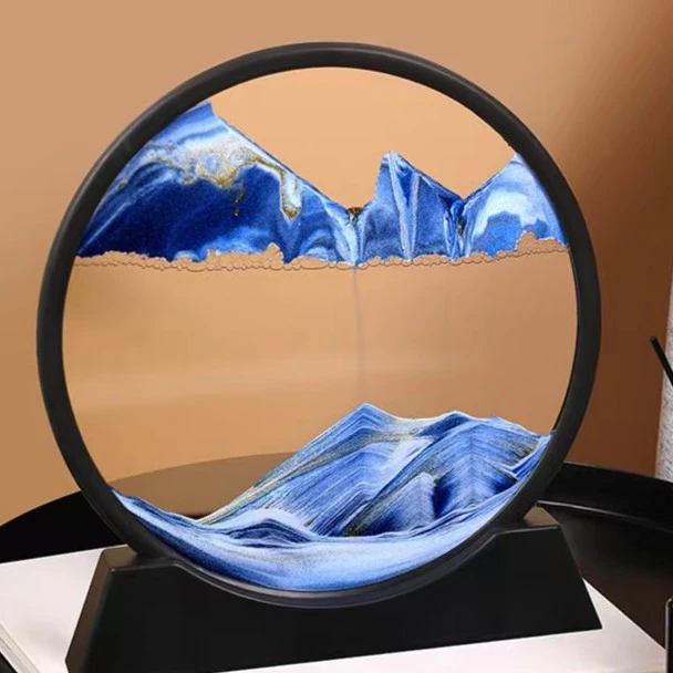 3d立体流沙画沙漏创意摆件办公室客厅酒柜桌面摆件高档生日礼物送