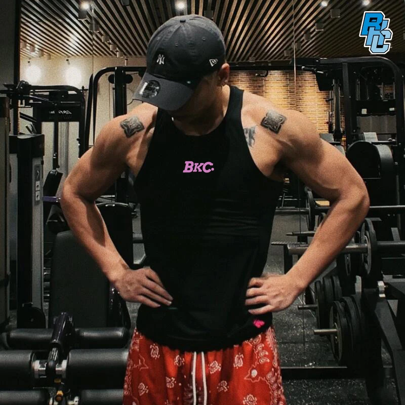 bkcxzice破冰紧身背心篮球训练服体育生坎肩球衣健身无袖运动t恤