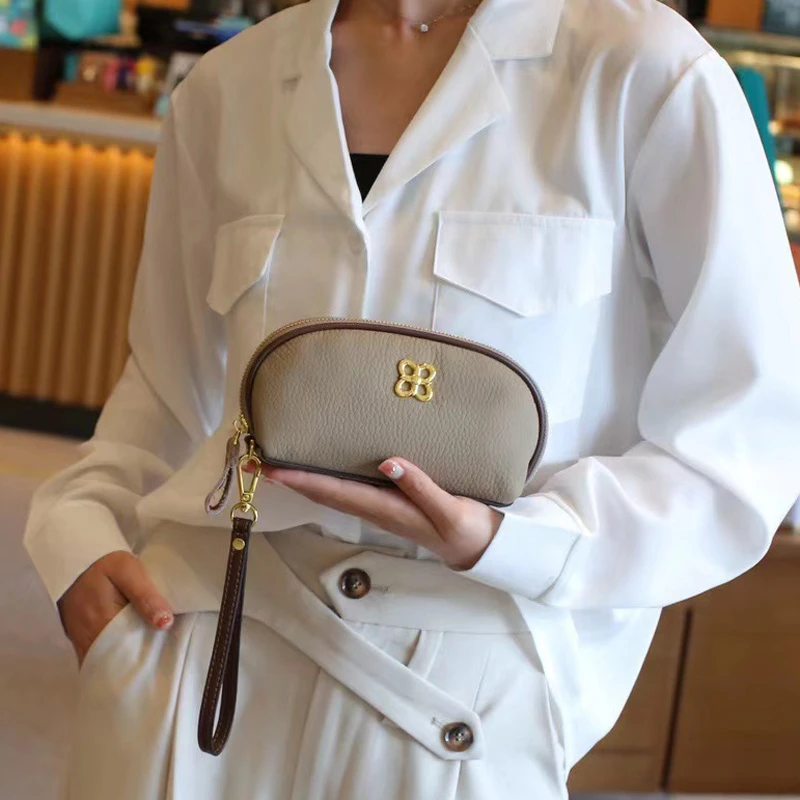牛皮手包女小包包软皮妈妈零钱包长款夏2023新款时尚潮手拿包气质