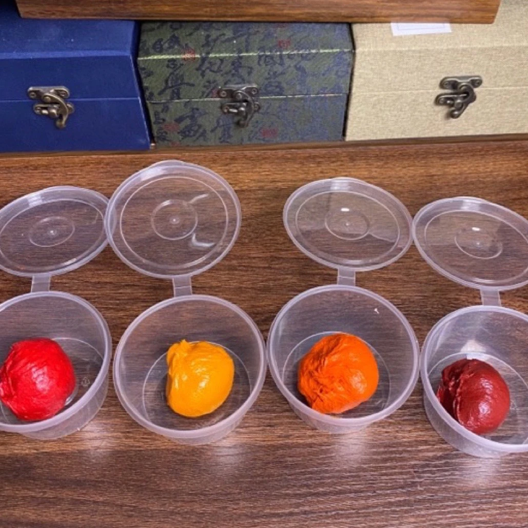 朱膘色黄膘色仿古色散装印泥超值选择