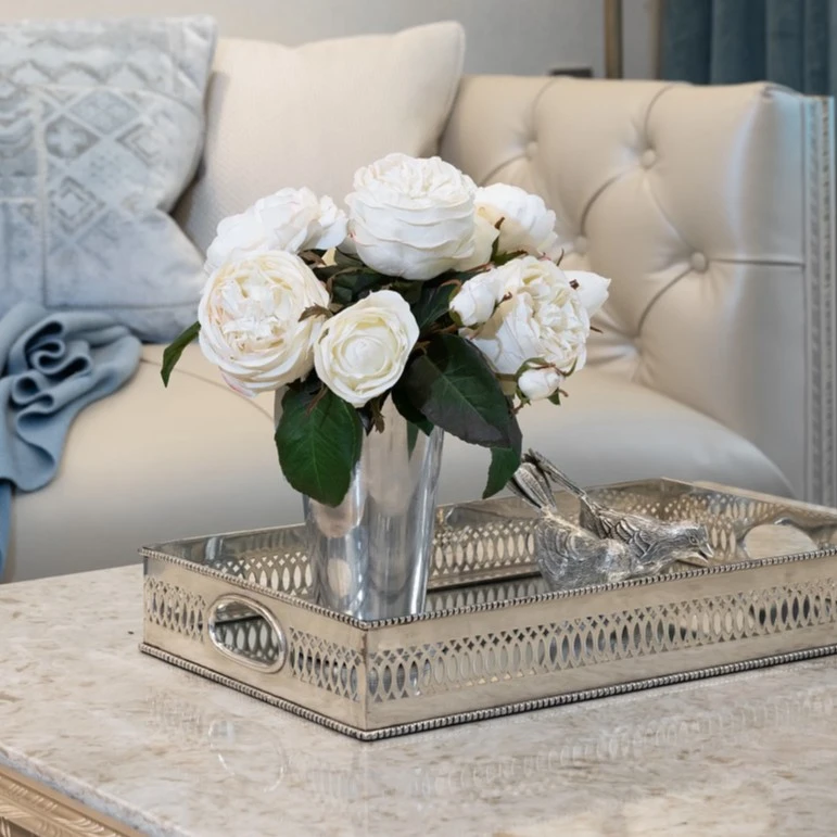 美克美家Rehome【镂空镜面】高档轻奢餐厅法式复古茶具家用托盘摆件