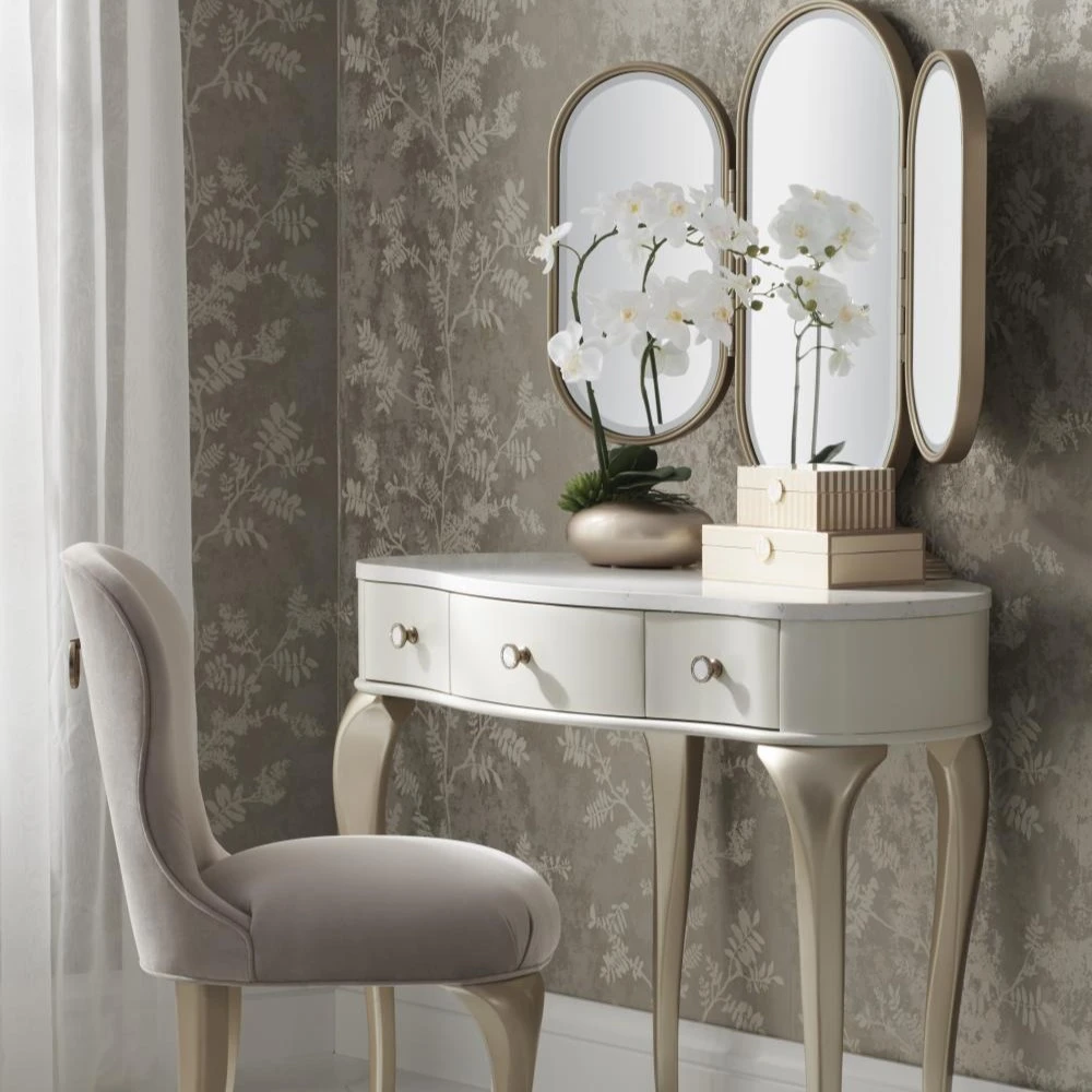美克美家Rehome星畔巴黎美式轻奢家用卧室梳妆台梳妆镜椅梳妆组合